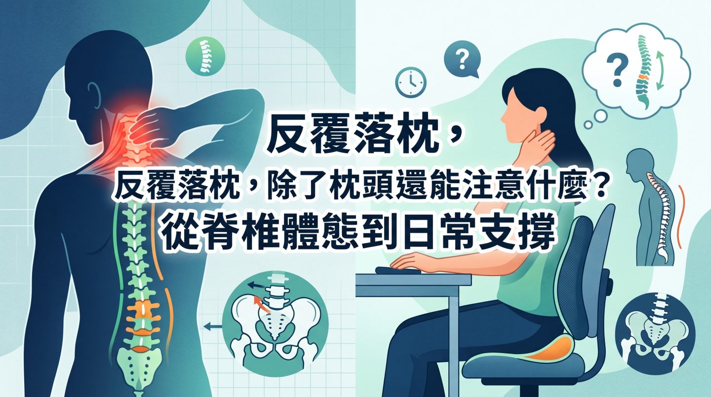 反覆落枕,除了枕頭還能注意什麼?從脊椎體態到日常支撐